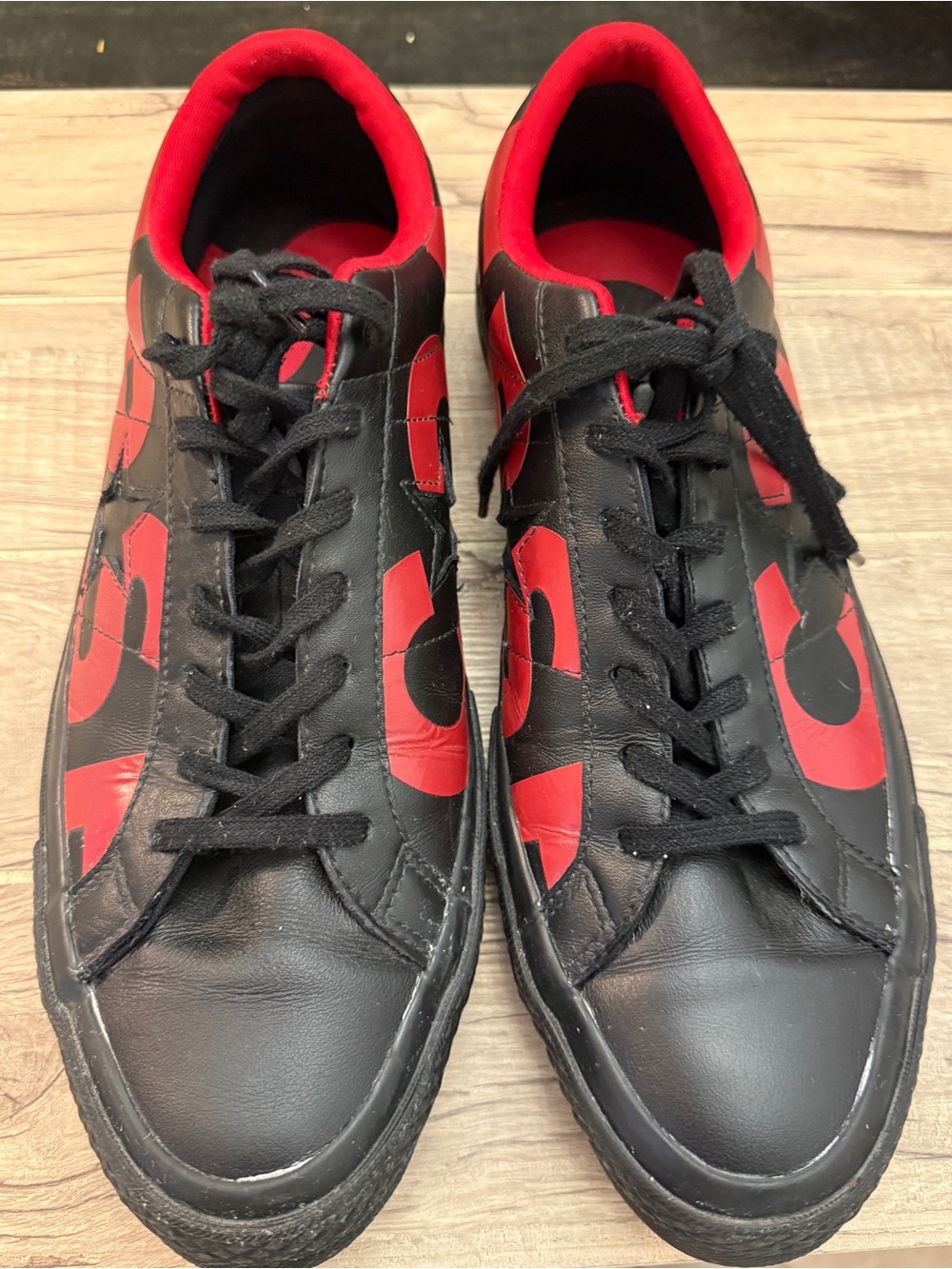 Converse One Star Ox Leather Black/Red Men’s 11.5 - Picture 2 of 3